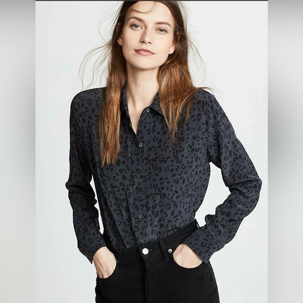EUC Rails Silk Kate button-down shirt